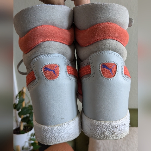 Puma Women's Sky Wedge Fashion Sneaker - Limestone Gray / Fluorescent Peach (Pre - Picture 4 of 7